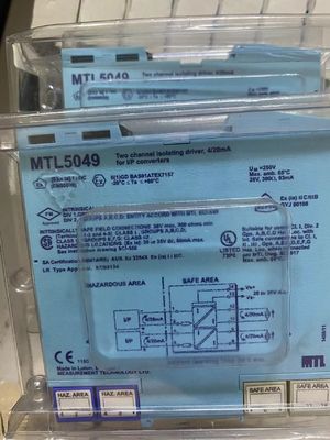 Το MTL5049 απομονώνει και μεταβιβάζει δύο σήματα 4/20mA από έναν ελεγκτή που βρίσκεται στην ασφαλή περιοχή σε δύο φορτία που βρίσκονται στην επικίνδυνη περιοχή.